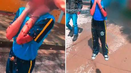 VIDEO: Un motociclista salva a una niña de morir atrapada en un violento ataque de abejas
